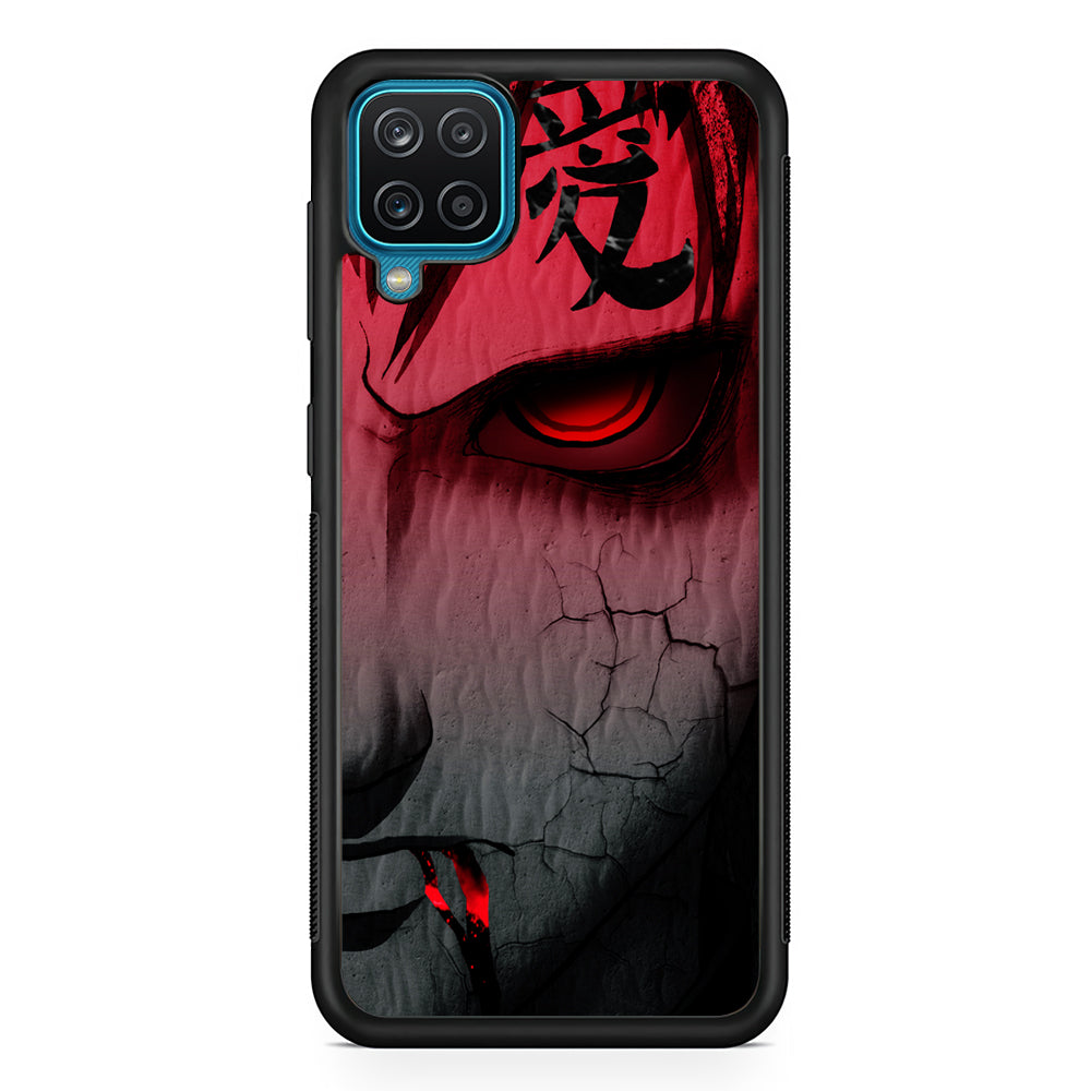 Naruto Gaara Face Samsung Galaxy A12 Case-Phone Case-Rubber Black (2D Case)-Altracase