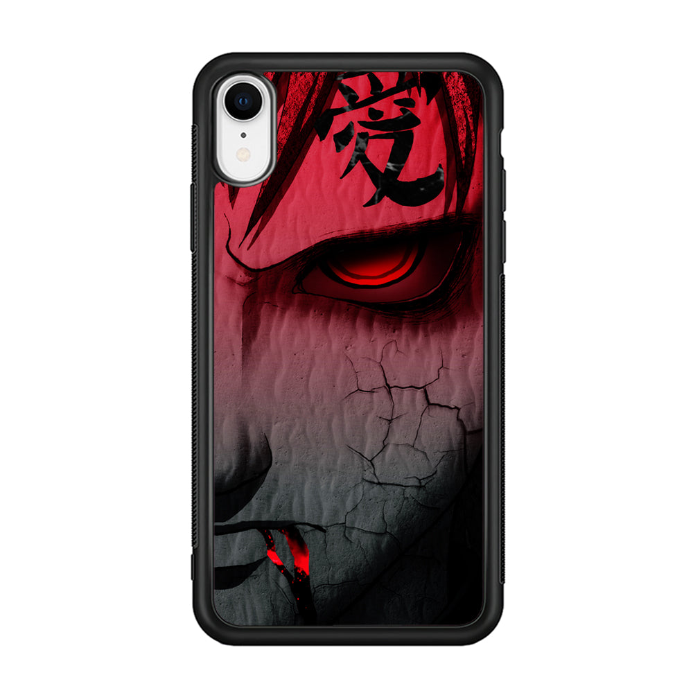 Naruto Gaara Face iPhone XR Case-Phone Case-Rubber Black (2D Case)-Altracase