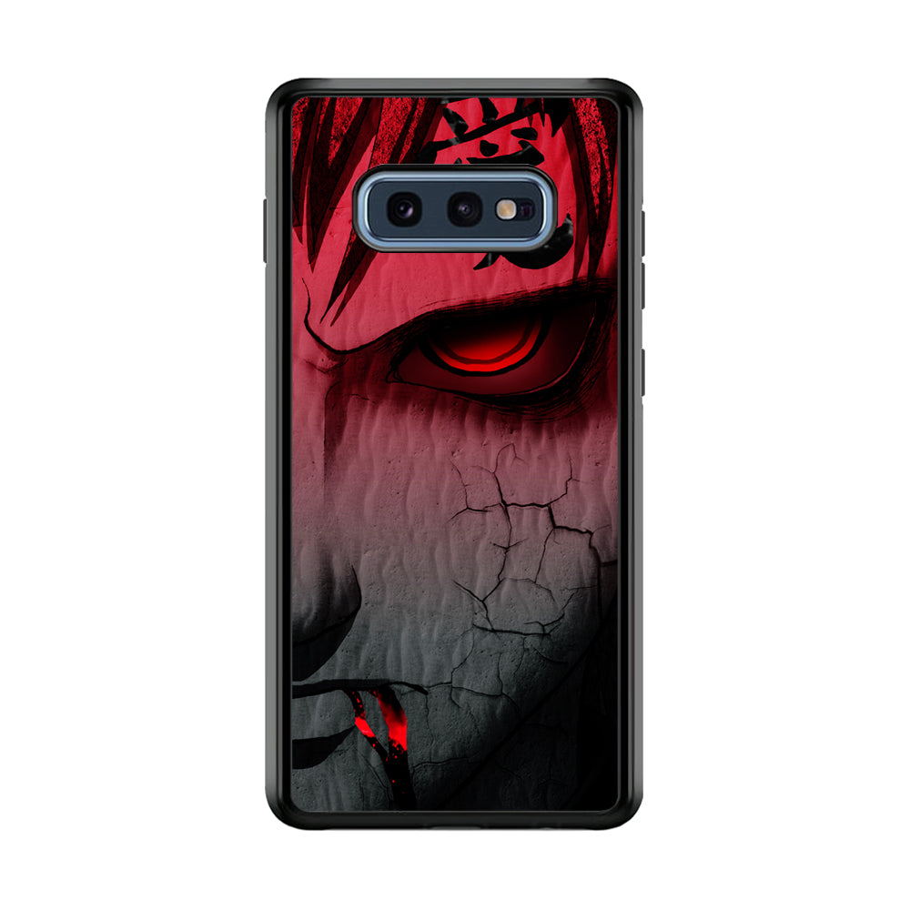 Naruto Gaara Face Samsung Galaxy S10E Case-Phone Case-Rubber Black (2D Case)-Altracase