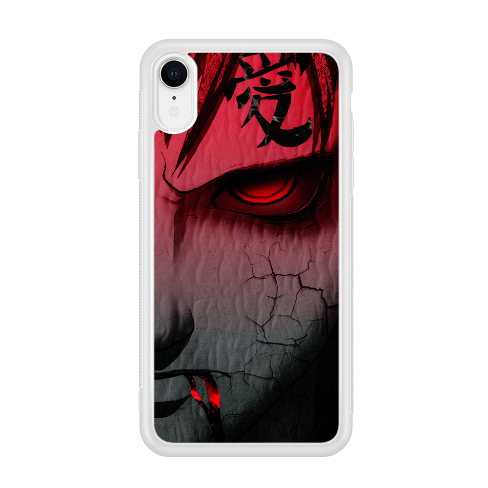 Naruto Gaara Face iPhone XR Case-Phone Case-Rubber White (2D Case)-Altracase