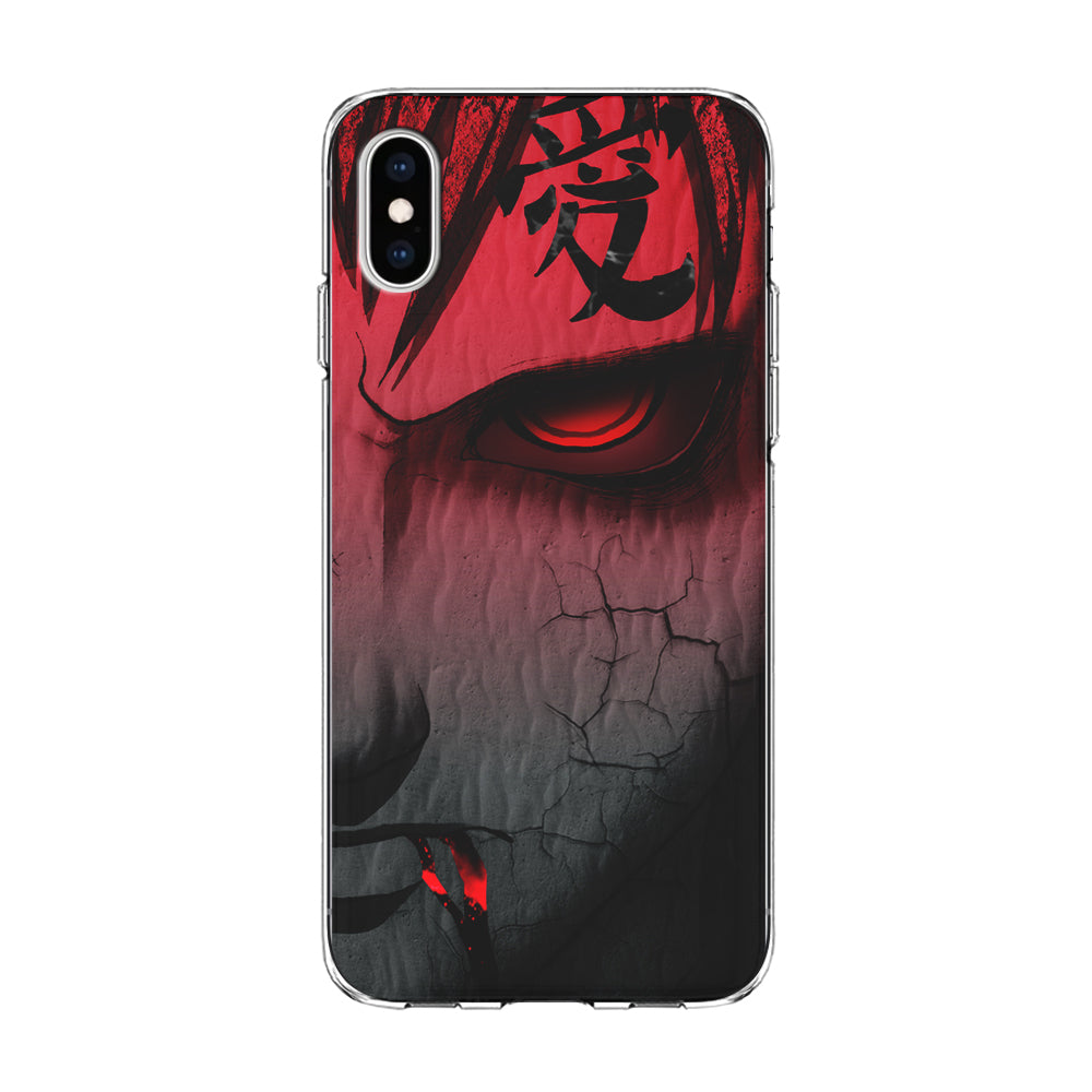 Naruto Gaara Face iPhone Xs Case-Phone Case-Clear Soft Case-Altracase