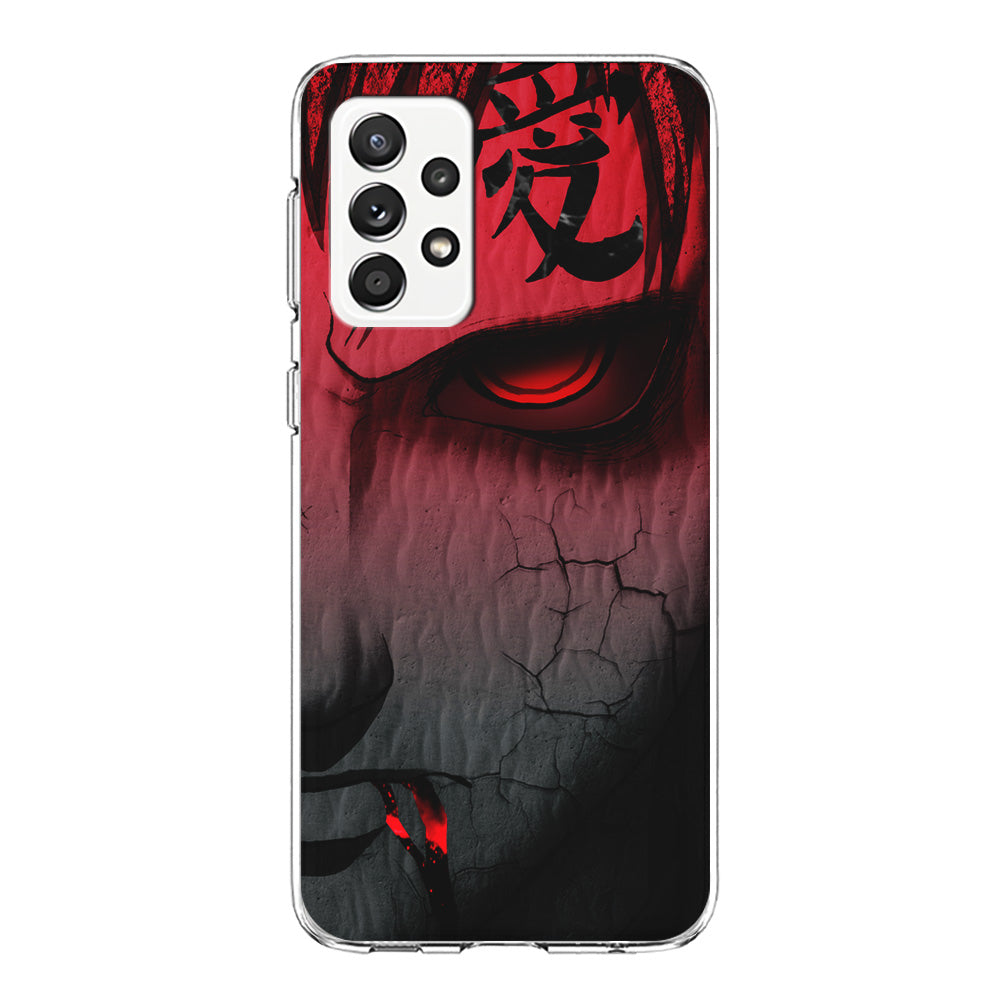 Naruto Gaara Face Samsung Galaxy A72 Case-Phone Case-Clear Soft Case-Altracase