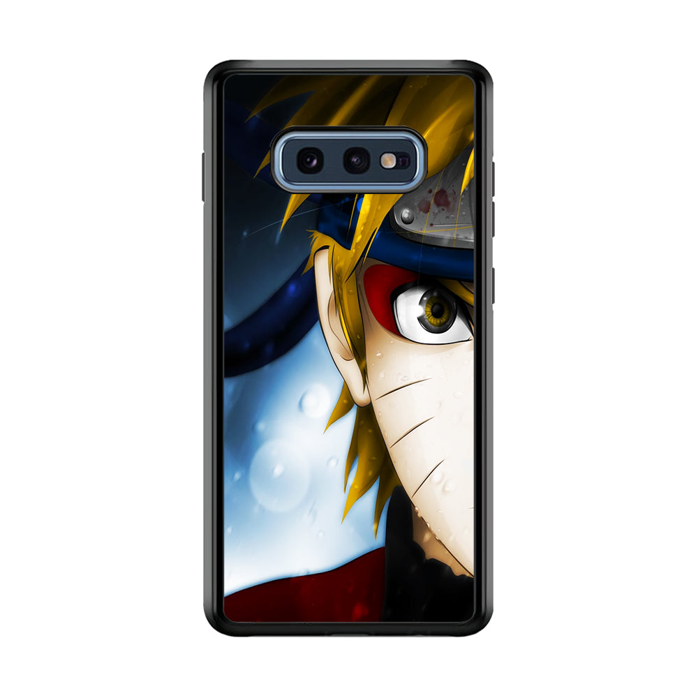 Naruto Half Face Samsung Galaxy S10E Case-Phone Case-Rubber Black (2D Case)-Altracase