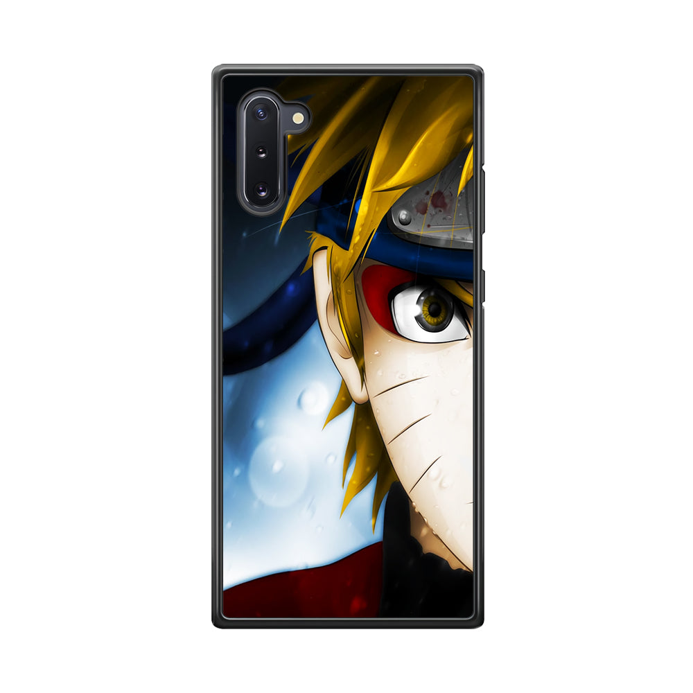 Naruto Half Face Samsung Galaxy Note 10 Case-Phone Case-Rubber Black (2D Case)-Altracase