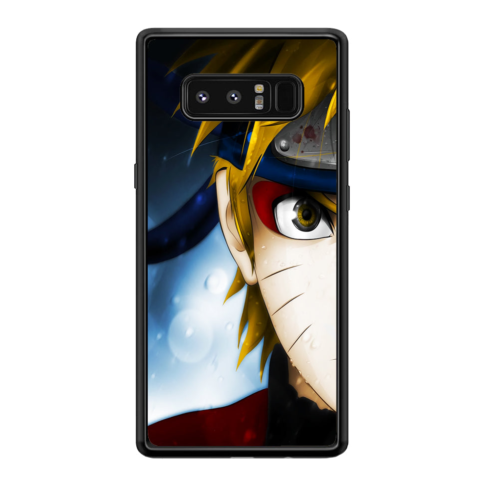 Naruto Half Face Samsung Galaxy Note 8 Case-Phone Case-Rubber Black (2D Case)-Altracase