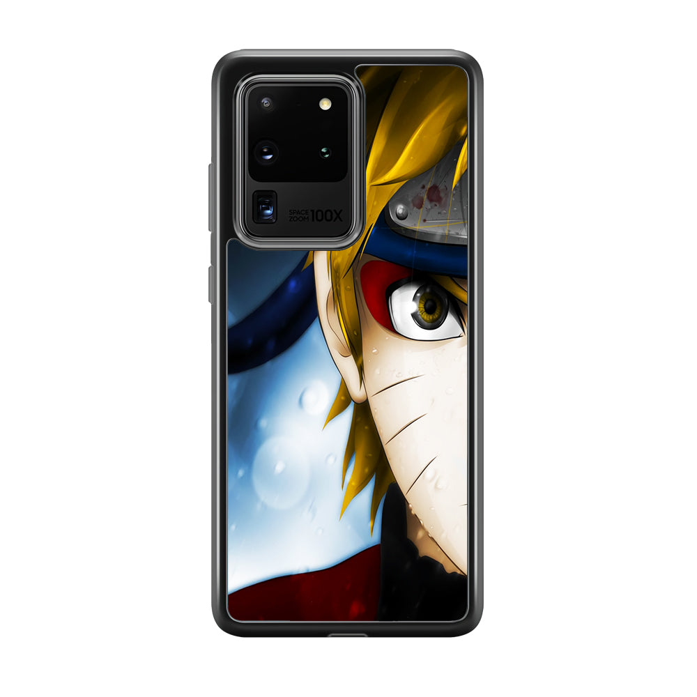 Naruto Half Face Samsung Galaxy S20 Ultra Case-Phone Case-Rubber Black (2D Case)-Altracase