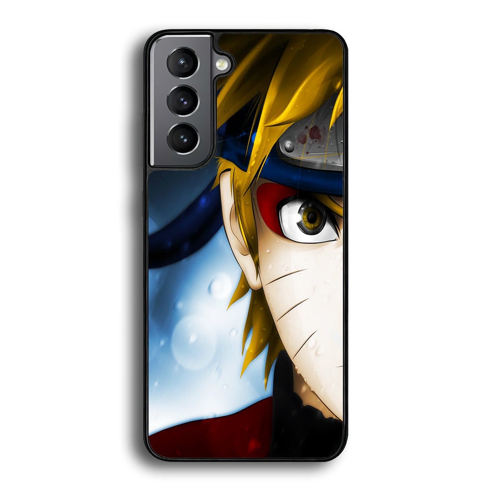 Naruto Half Face Samsung Galaxy S24 Plus Case-Phone Case-Rubber Black (2D Case)-Altracase