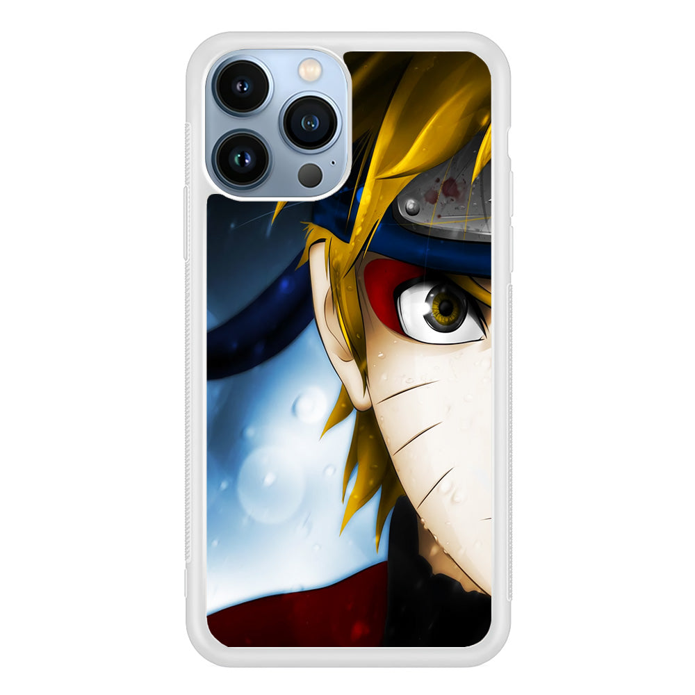 Naruto Half Face iPhone 15 Pro Max Case-Phone Case-Rubber White (2D Case)-Altracase