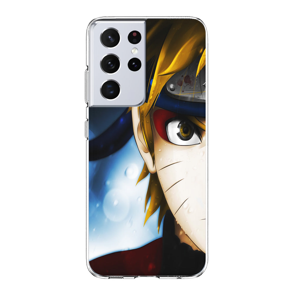 Naruto Half Face Samsung Galaxy S21 Ultra Case-Phone Case-Clear Soft Case-Altracase