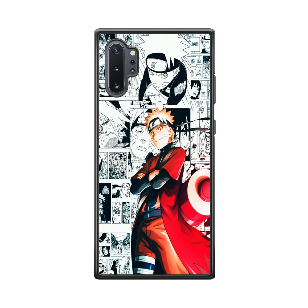 Naruto Hokage Comic Samsung Galaxy Note 10 Plus Case-Phone Case-Rubber Black (2D Case)-Altracase