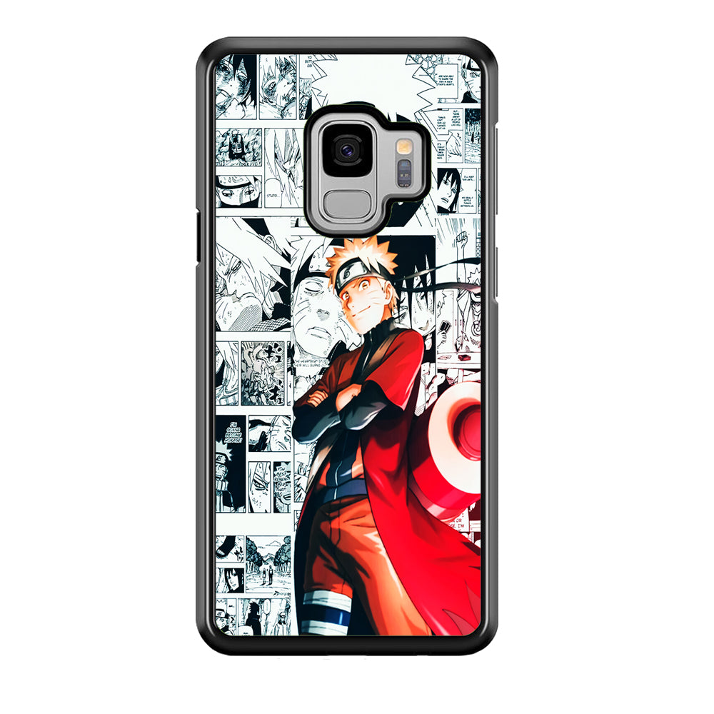 Naruto Hokage Comic Samsung Galaxy S9 Case-Phone Case-Rubber Black (2D Case)-Altracase