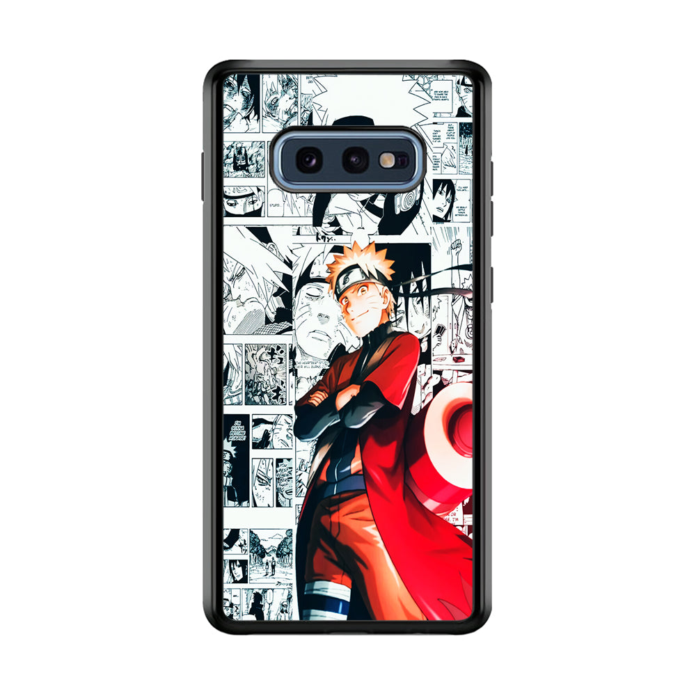 Naruto Hokage Comic Samsung Galaxy S10E Case-Phone Case-Rubber Black (2D Case)-Altracase