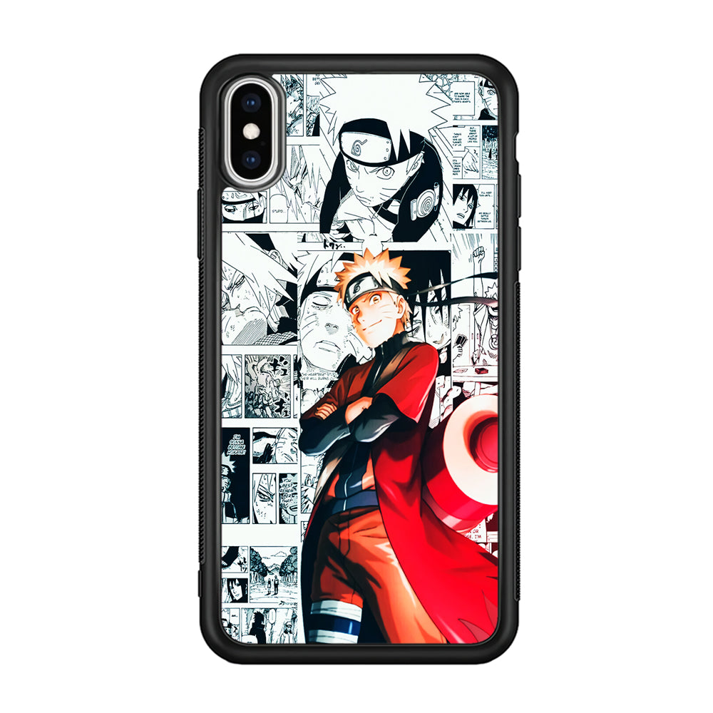 Naruto Hokage Comic iPhone Xs Case-Phone Case-Rubber Black (2D Case)-Altracase