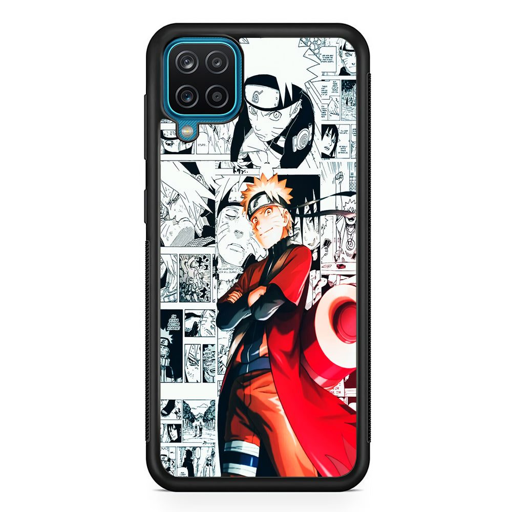 Naruto Hokage Comic Samsung Galaxy A12 Case-Phone Case-Rubber Black (2D Case)-Altracase