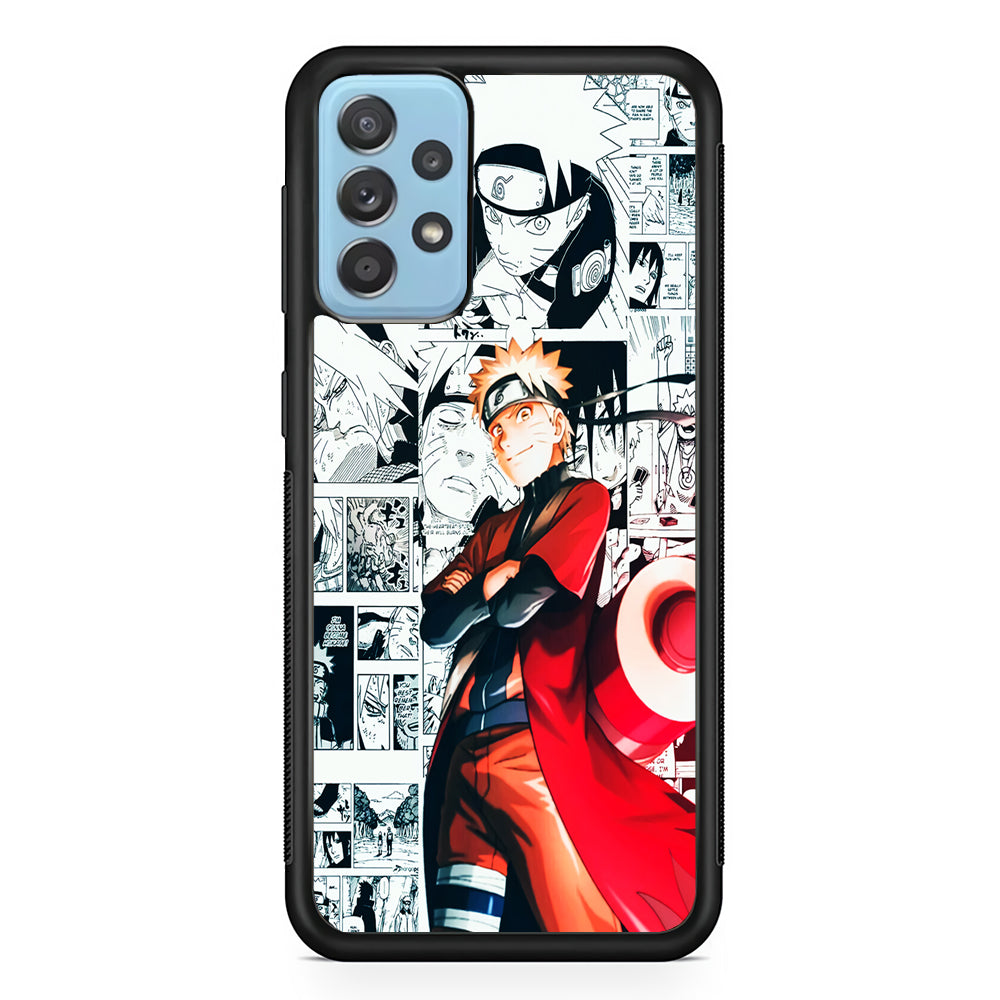 Naruto Hokage Comic Samsung Galaxy A72 Case-Phone Case-Rubber Black (2D Case)-Altracase