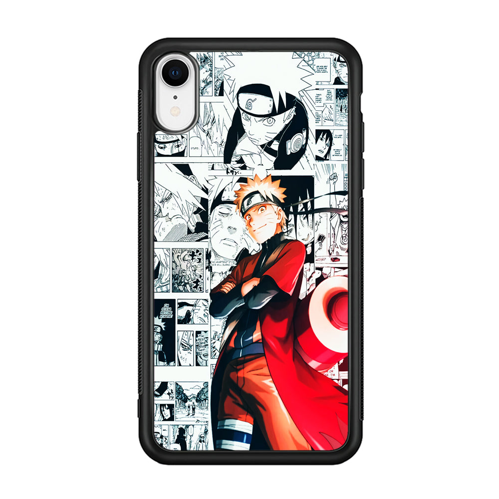 Naruto Hokage Comic iPhone XR Case-Phone Case-Rubber Black (2D Case)-Altracase