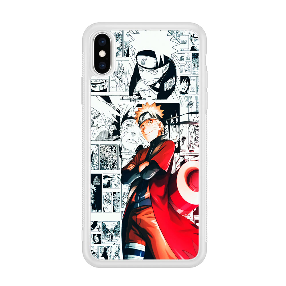 Naruto Hokage Comic iPhone Xs Case-Phone Case-Rubber White (2D Case)-Altracase