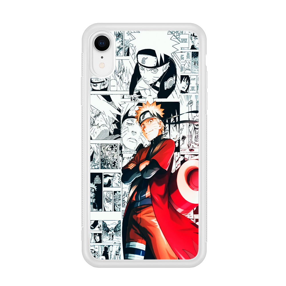 Naruto Hokage Comic iPhone XR Case-Phone Case-Rubber White (2D Case)-Altracase