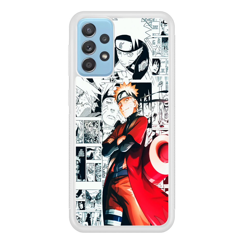 Naruto Hokage Comic Samsung Galaxy A72 Case-Phone Case-Rubber White (2D Case)-Altracase