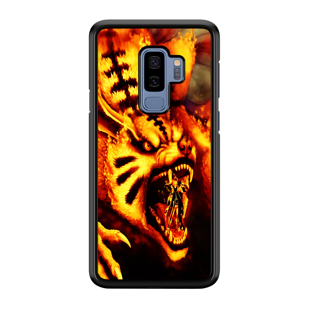 Naruto Nine Tailed Demon Fox Samsung Galaxy S9 Plus Case-Phone Case-Rubber Black (2D Case)-Altracase