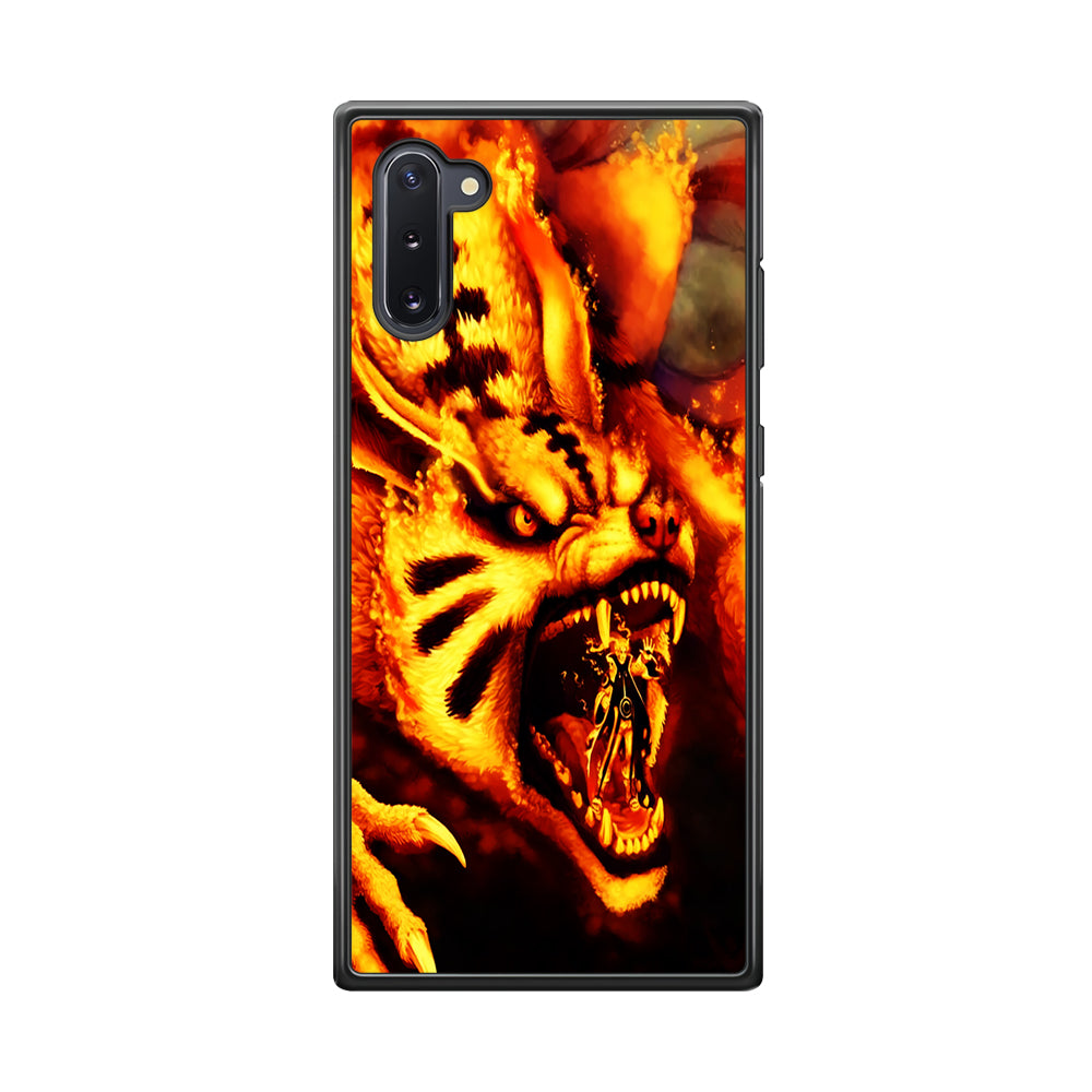Naruto Nine Tailed Demon Fox Samsung Galaxy Note 10 Case-Phone Case-Rubber Black (2D Case)-Altracase