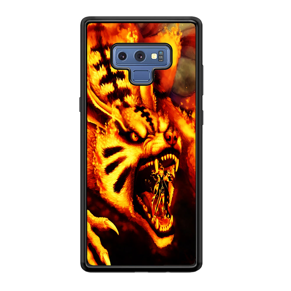 Naruto Nine Tailed Demon Fox Samsung Galaxy Note 9 Case-Phone Case-Rubber Black (2D Case)-Altracase