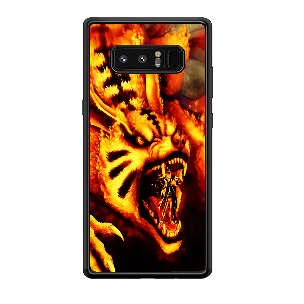 Naruto Nine Tailed Demon Fox Samsung Galaxy Note 8 Case-Phone Case-Rubber Black (2D Case)-Altracase