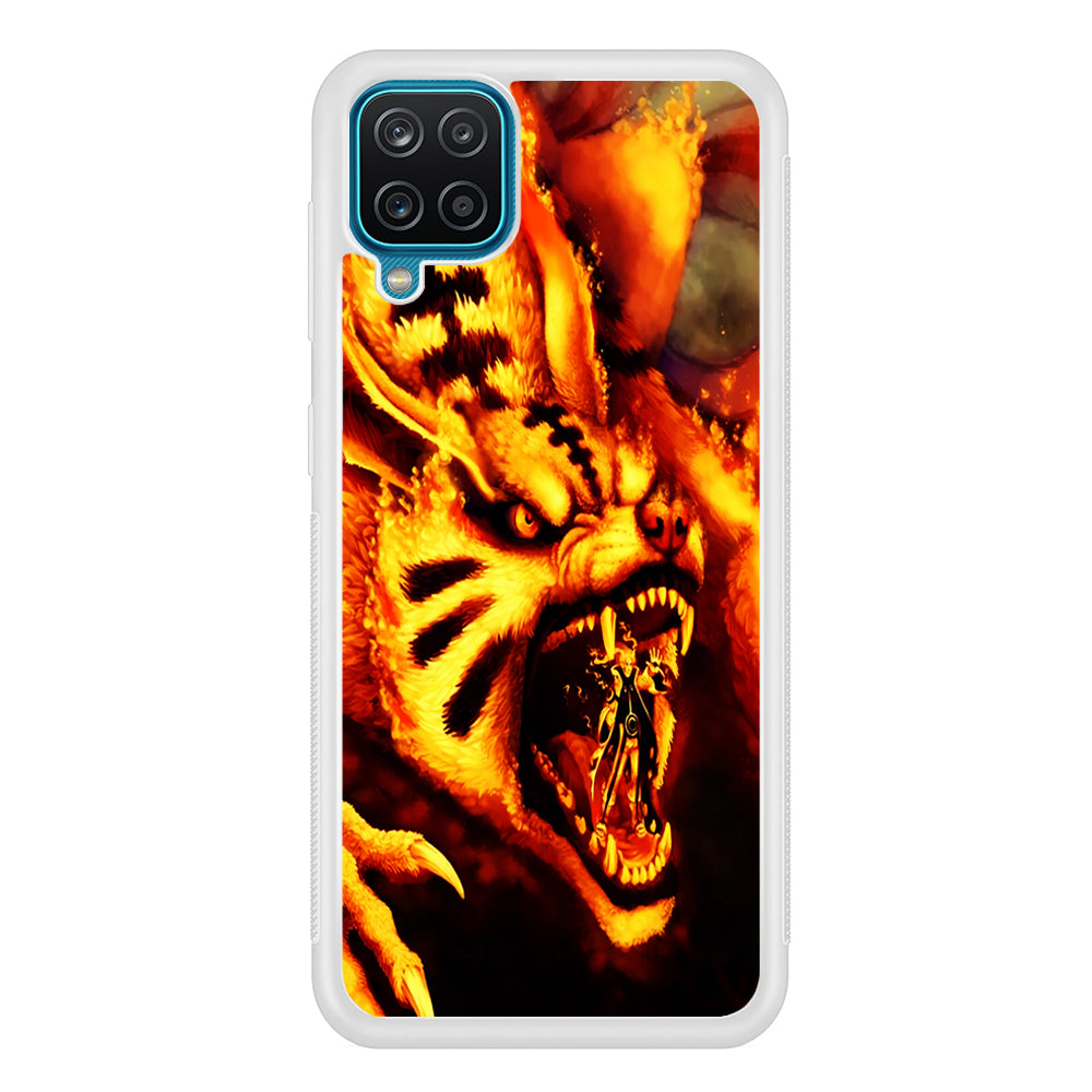 Naruto Nine Tailed Demon Fox Samsung Galaxy A12 Case-Phone Case-Rubber White (2D Case)-Altracase