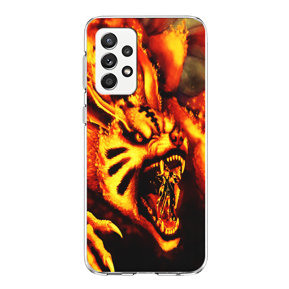 Naruto Nine Tailed Demon Fox Samsung Galaxy A72 Case-Phone Case-Clear Soft Case-Altracase