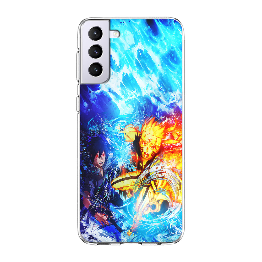 Naruto Sasuke Together Samsung Galaxy S24 Plus Case-Phone Case-Clear Soft Case-Altracase