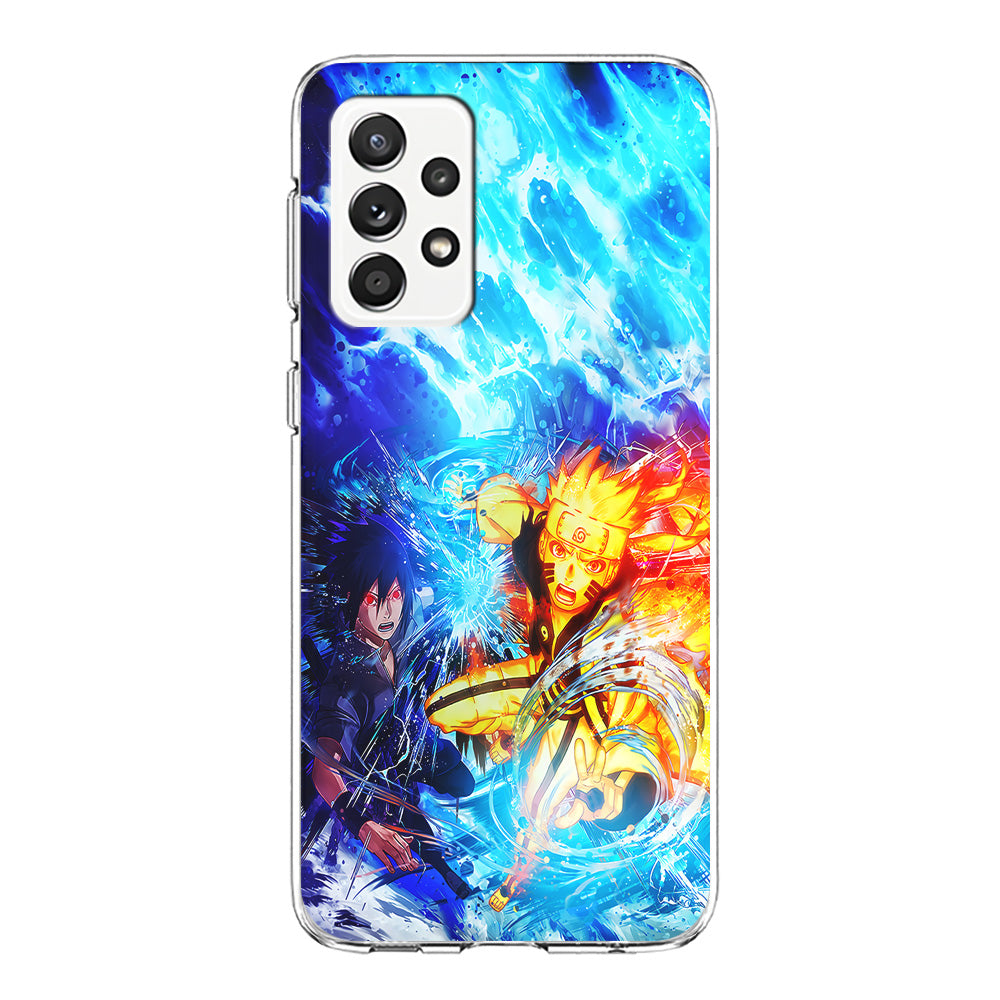 Naruto Sasuke Together Samsung Galaxy A72 Case-Phone Case-Clear Soft Case-Altracase
