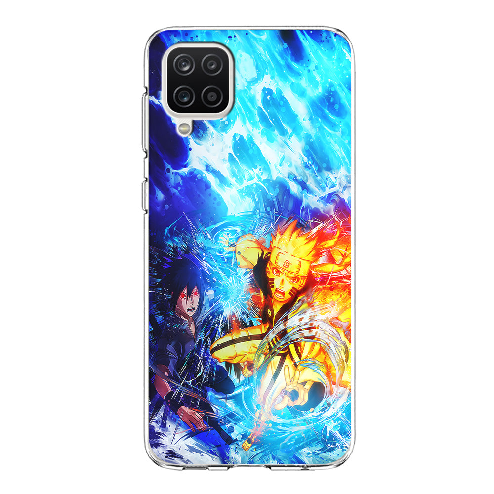 Naruto Sasuke Together Samsung Galaxy A12 Case-Phone Case-Clear Soft Case-Altracase