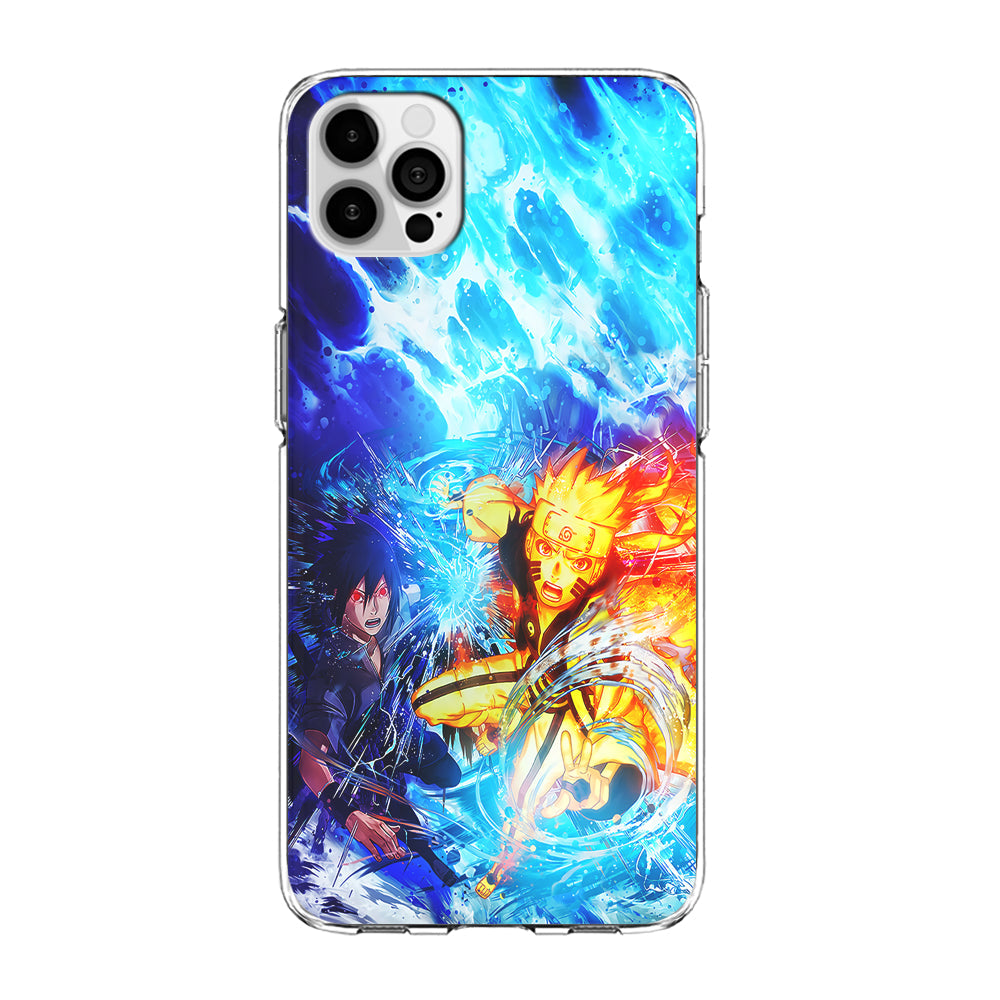 Naruto Sasuke Together iPhone 14 Pro Case-Phone Case-Clear Soft Case-Altracase