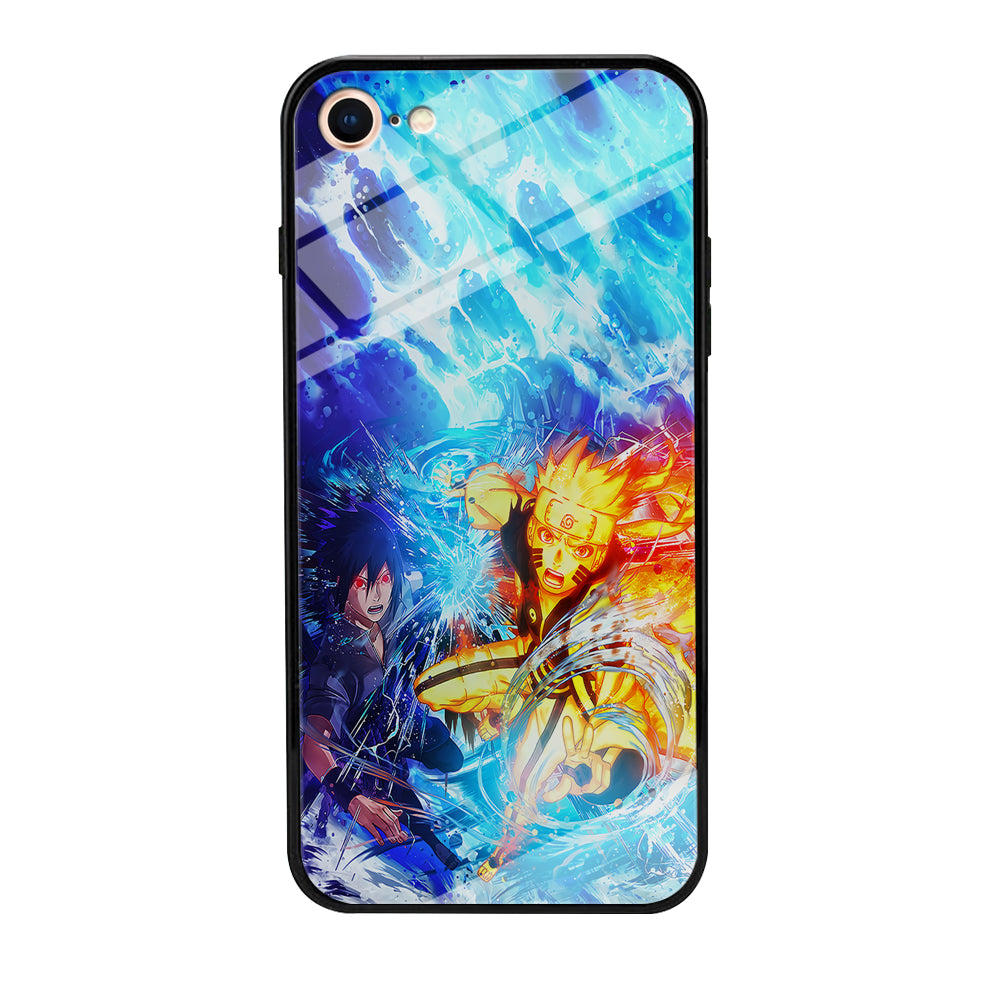 Naruto Sasuke Together iPhone SE 2020 Case-Phone Case-Tempered Glass Case-Altracase