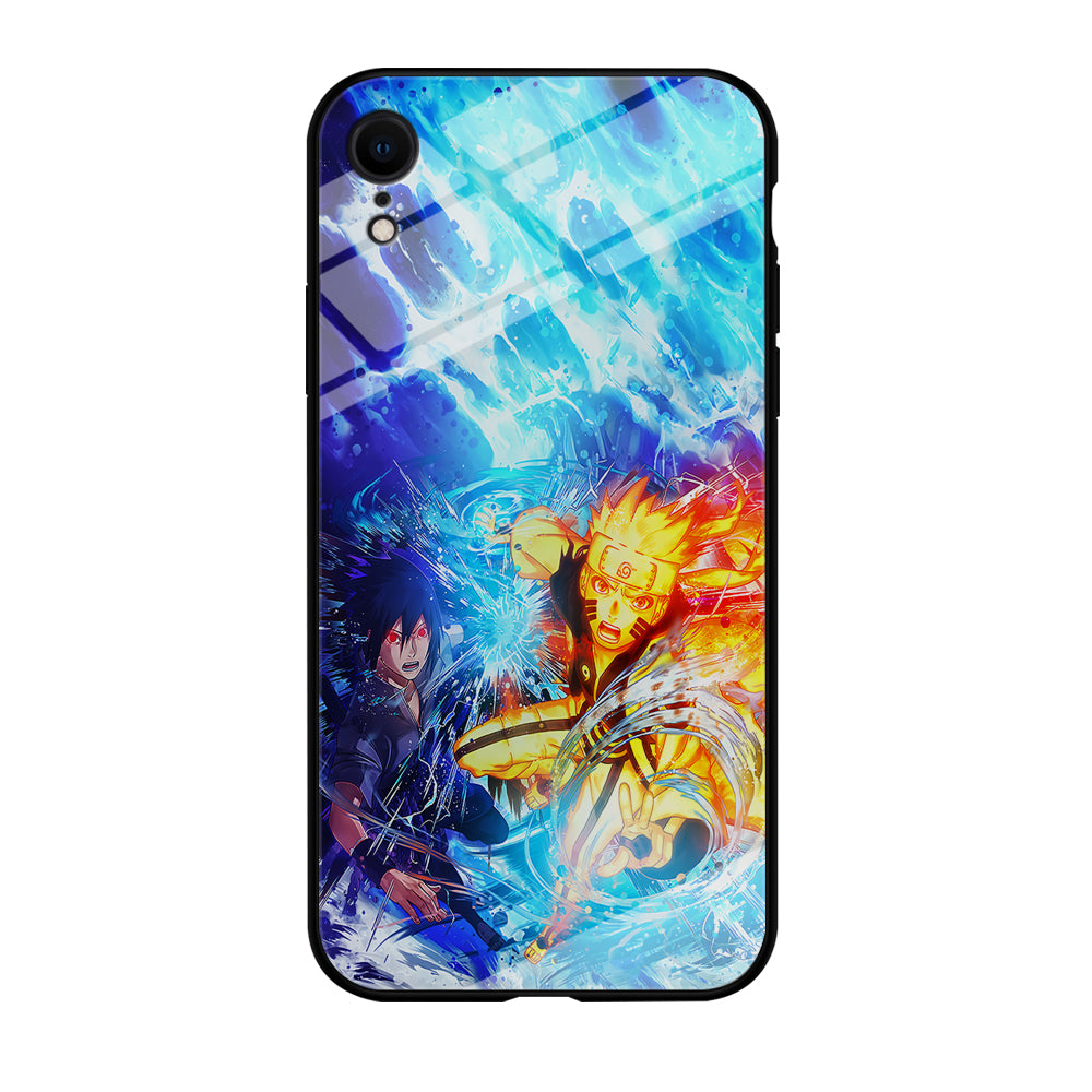 Naruto Sasuke Together iPhone XR Case-Phone Case-Tempered Glass Case-Altracase