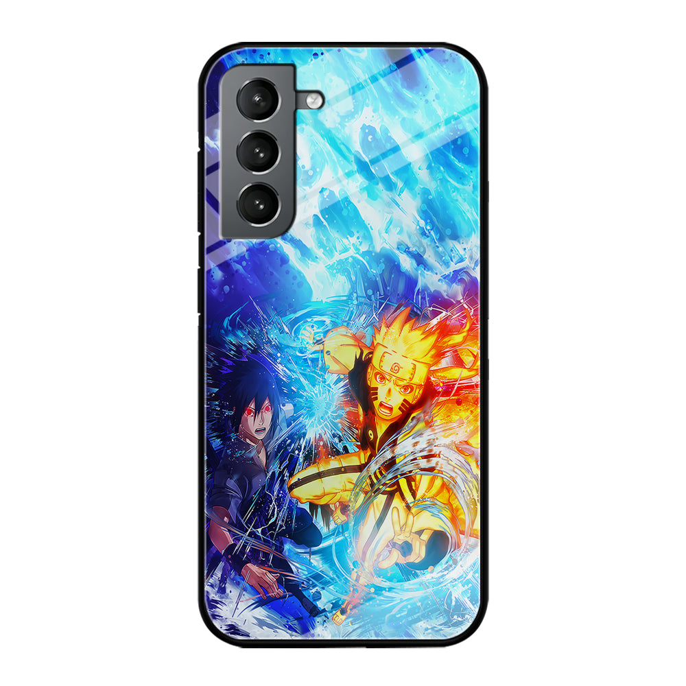 Naruto Sasuke Together Samsung Galaxy S23 Plus Case-Phone Case-Tempered Glass Case-Altracase