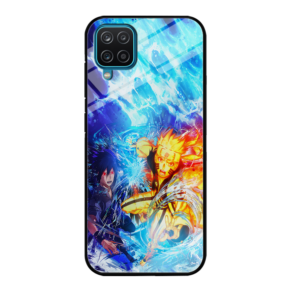 Naruto Sasuke Together Samsung Galaxy A12 Case-Phone Case-Tempered Glass Case-Altracase