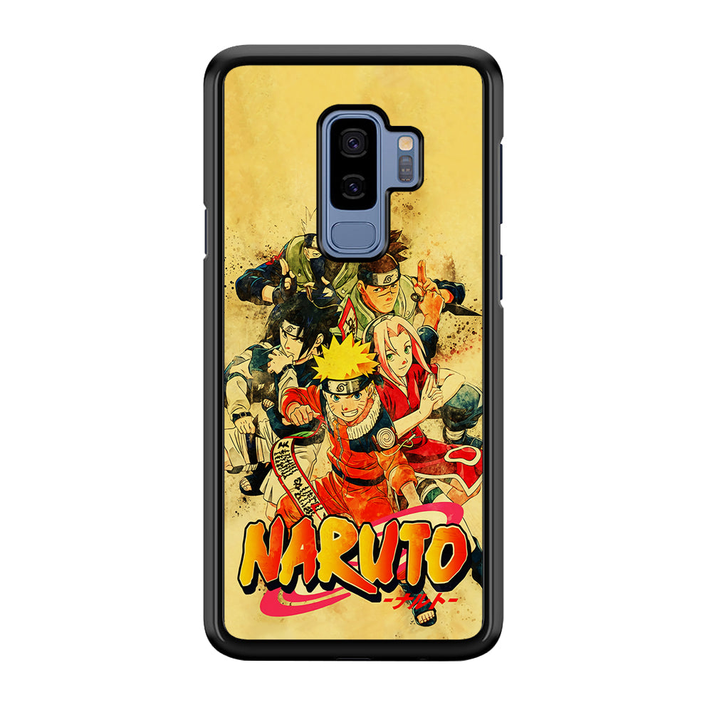 Naruto Shippuden Vintage Samsung Galaxy S9 Plus Case-Phone Case-Rubber Black (2D Case)-Altracase