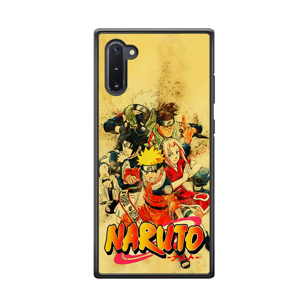 Naruto Shippuden Vintage Samsung Galaxy Note 10 Case-Phone Case-Rubber Black (2D Case)-Altracase