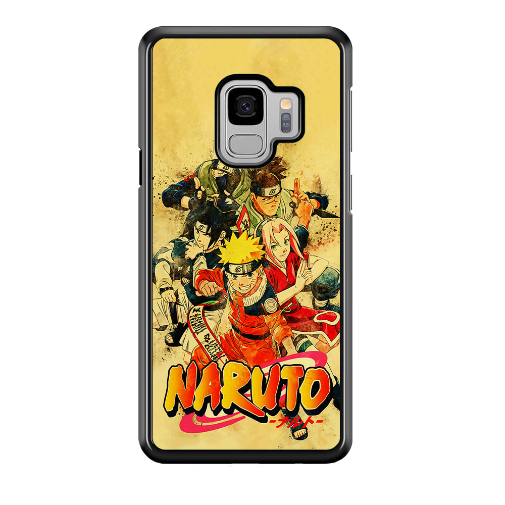Naruto Shippuden Vintage Samsung Galaxy S9 Case-Phone Case-Rubber Black (2D Case)-Altracase