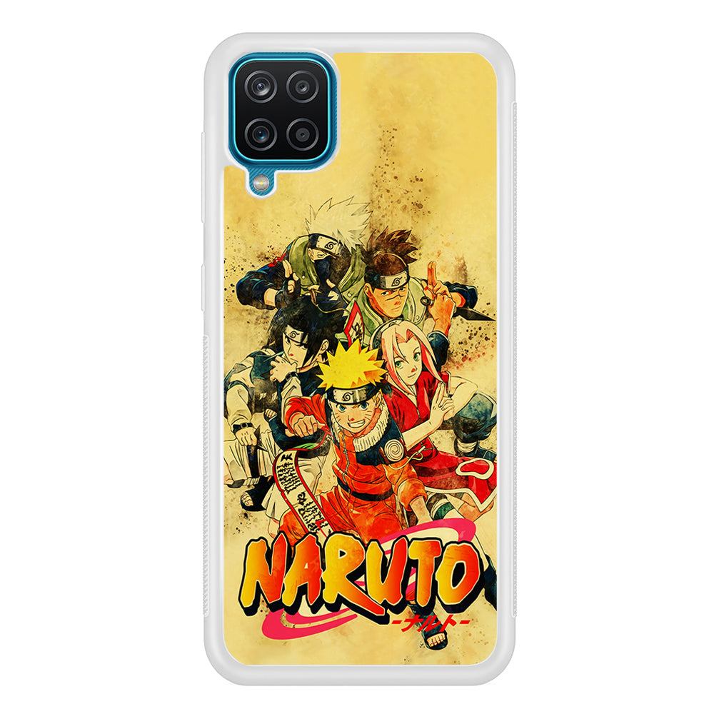 Naruto Shippuden Vintage Samsung Galaxy A12 Case-Phone Case-Rubber White (2D Case)-Altracase