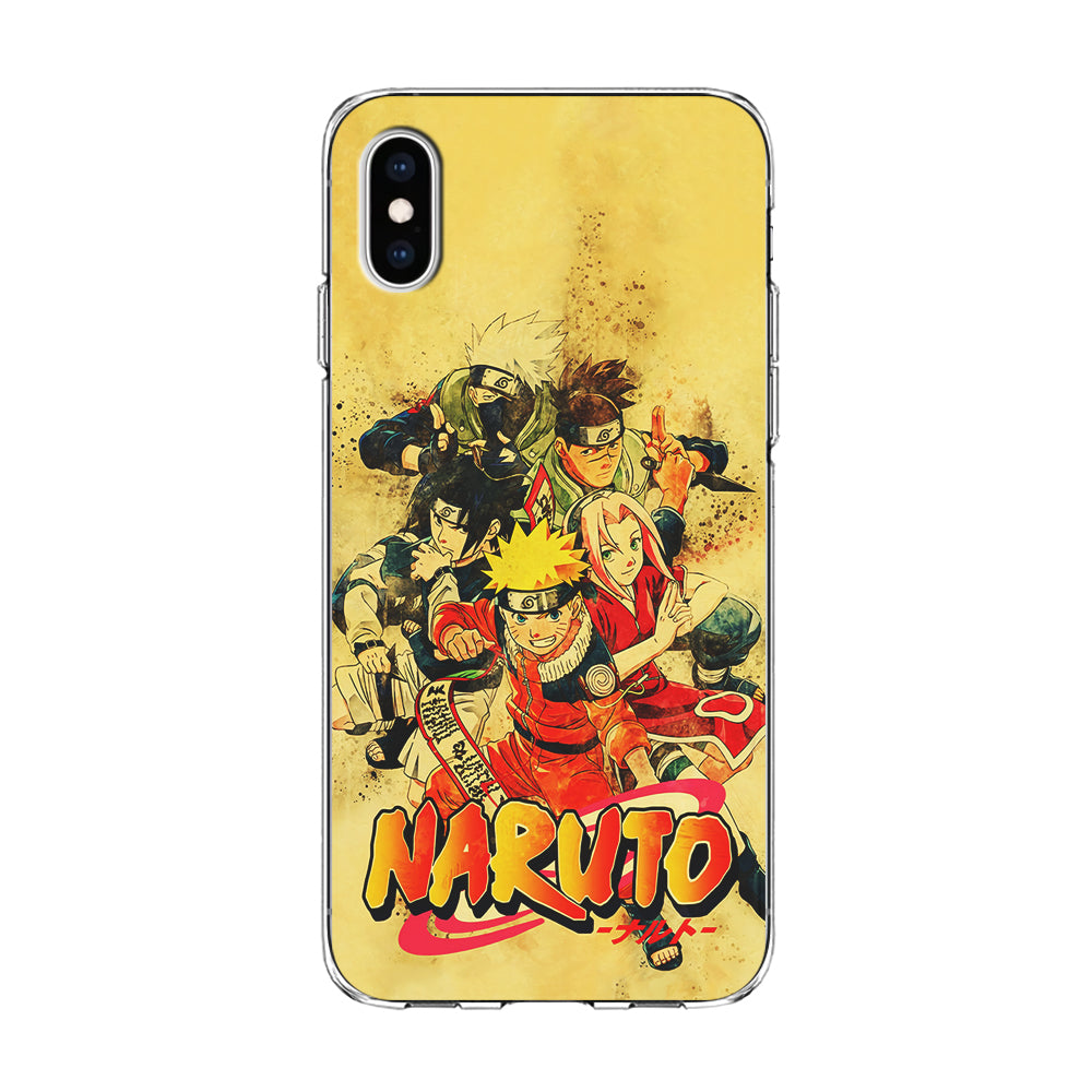 Naruto Shippuden Vintage iPhone Xs Case-Phone Case-Clear Soft Case-Altracase