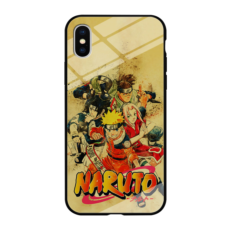 Naruto Shippuden Vintage iPhone Xs Case-Phone Case-Tempered Glass Case-Altracase