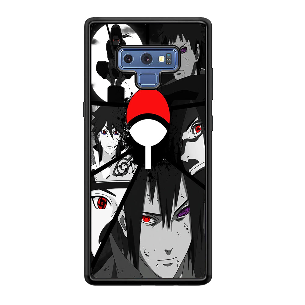 Naruto Uchiha Clan Samsung Galaxy Note 9 Case-Phone Case-Rubber Black (2D Case)-Altracase