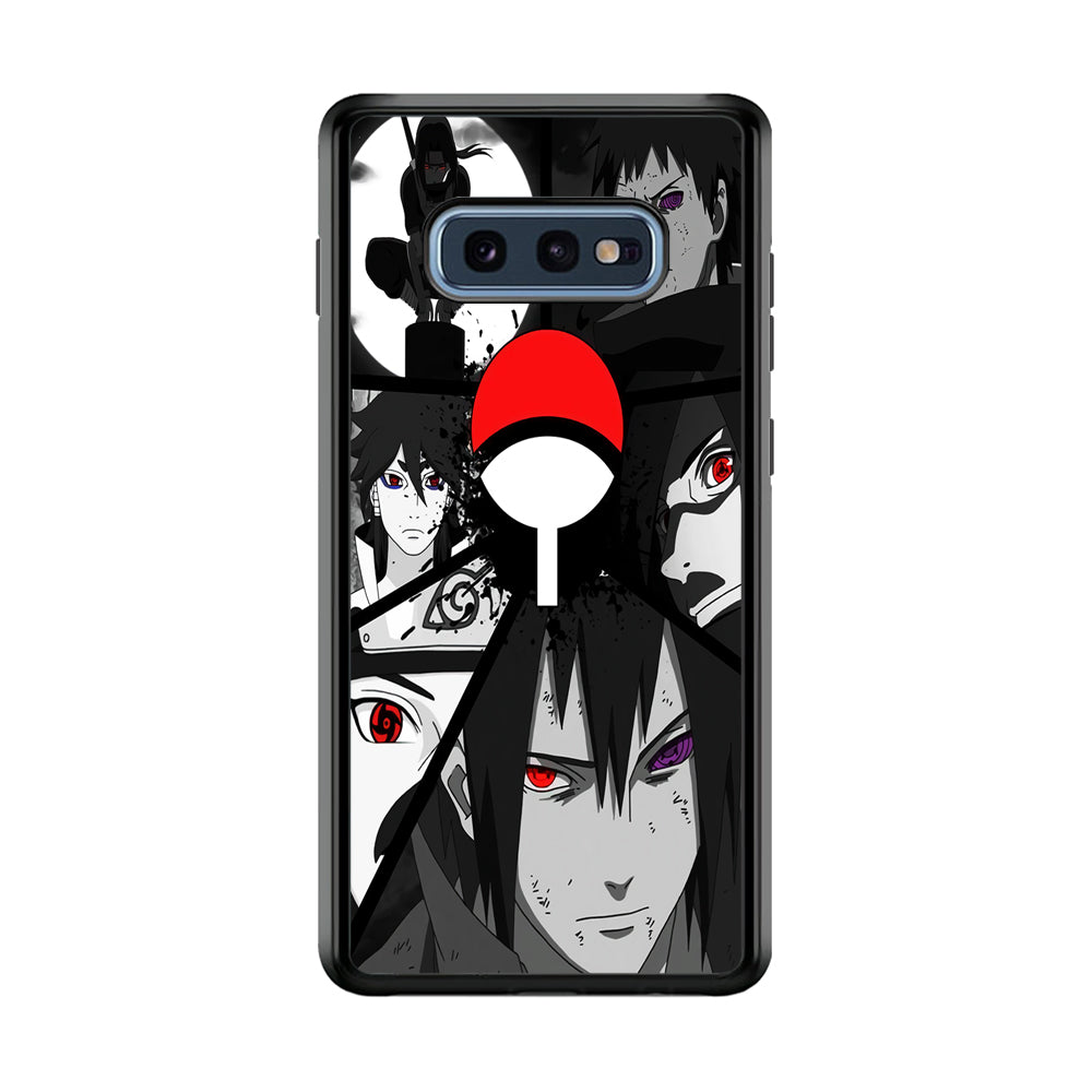 Naruto Uchiha Clan Samsung Galaxy S10E Case-Phone Case-Rubber Black (2D Case)-Altracase