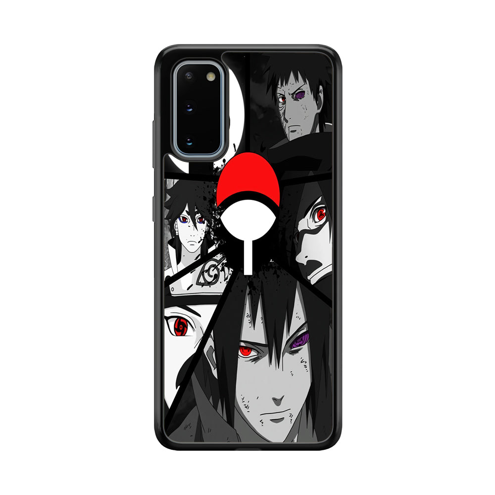 Naruto Uchiha Clan Samsung Galaxy S20 Case-Phone Case-Rubber Black (2D Case)-Altracase
