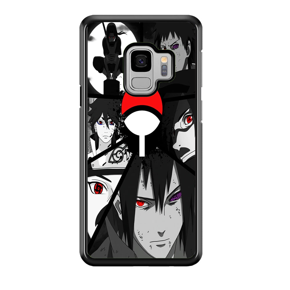 Naruto Uchiha Clan Samsung Galaxy S9 Case-Phone Case-Rubber Black (2D Case)-Altracase