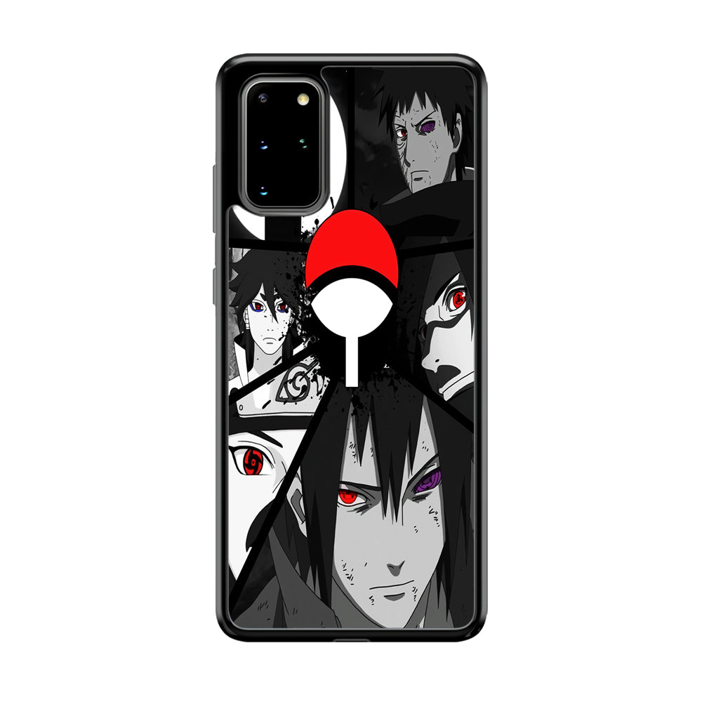Naruto Uchiha Clan Samsung Galaxy S20 Plus Case-Phone Case-Rubber Black (2D Case)-Altracase