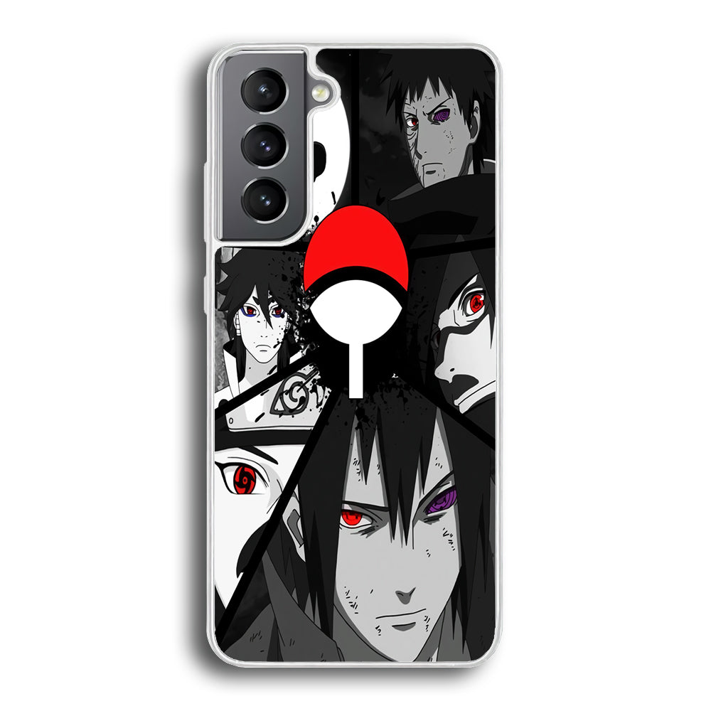 Naruto Uchiha Clan Samsung Galaxy S22 Plus Case-Phone Case-Rubber White (2D Case)-Altracase