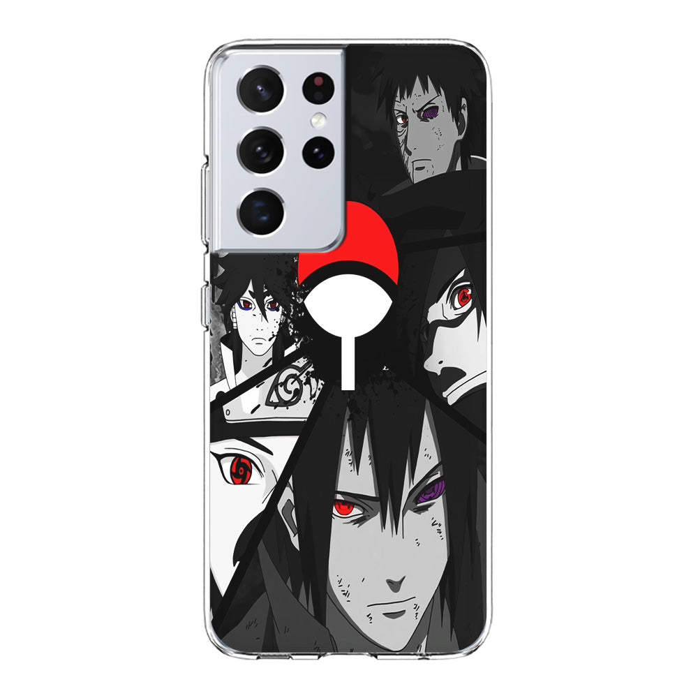 Naruto Uchiha Clan Samsung Galaxy S21 Ultra Case-Phone Case-Clear Soft Case-Altracase
